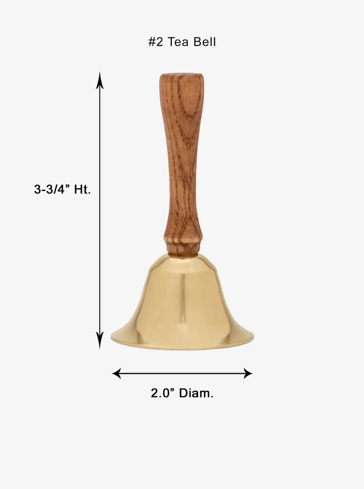 Brass Tea Bells - oak