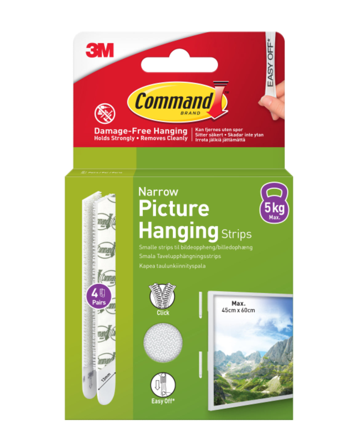 COMMAND MEDIUM PICTURE STRIPS 5KG 4PK