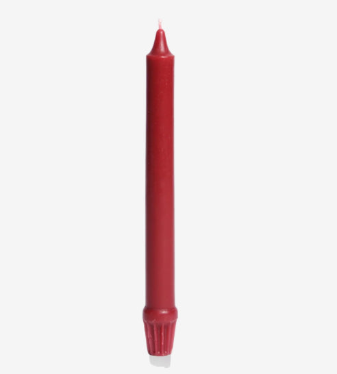12″ Royal Fluted Candles, Wine Red – Pack of 12