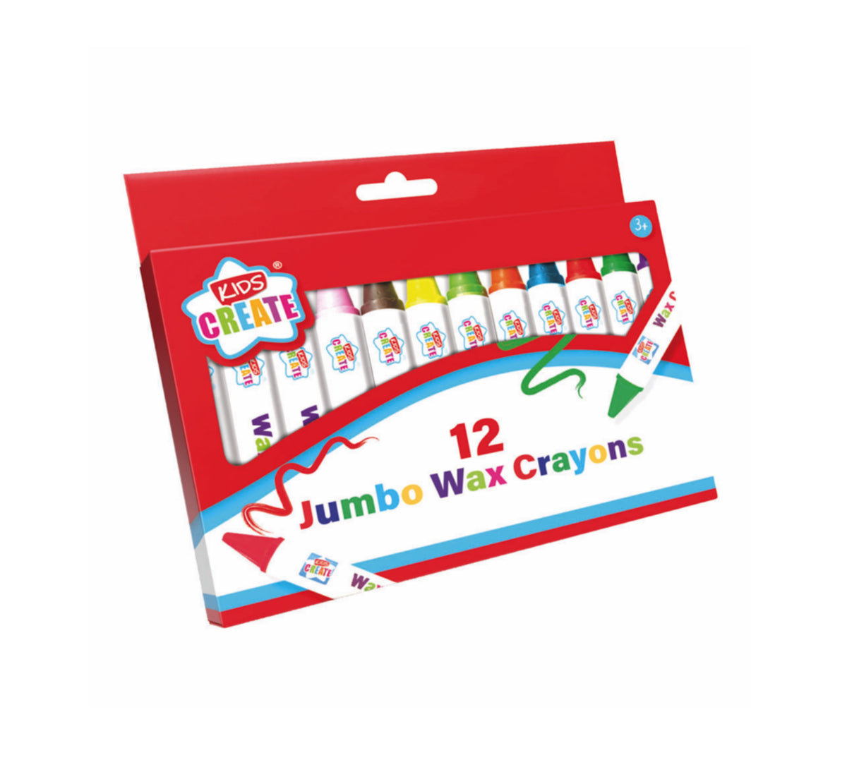 12 Pack Jumbo Wax Crayons