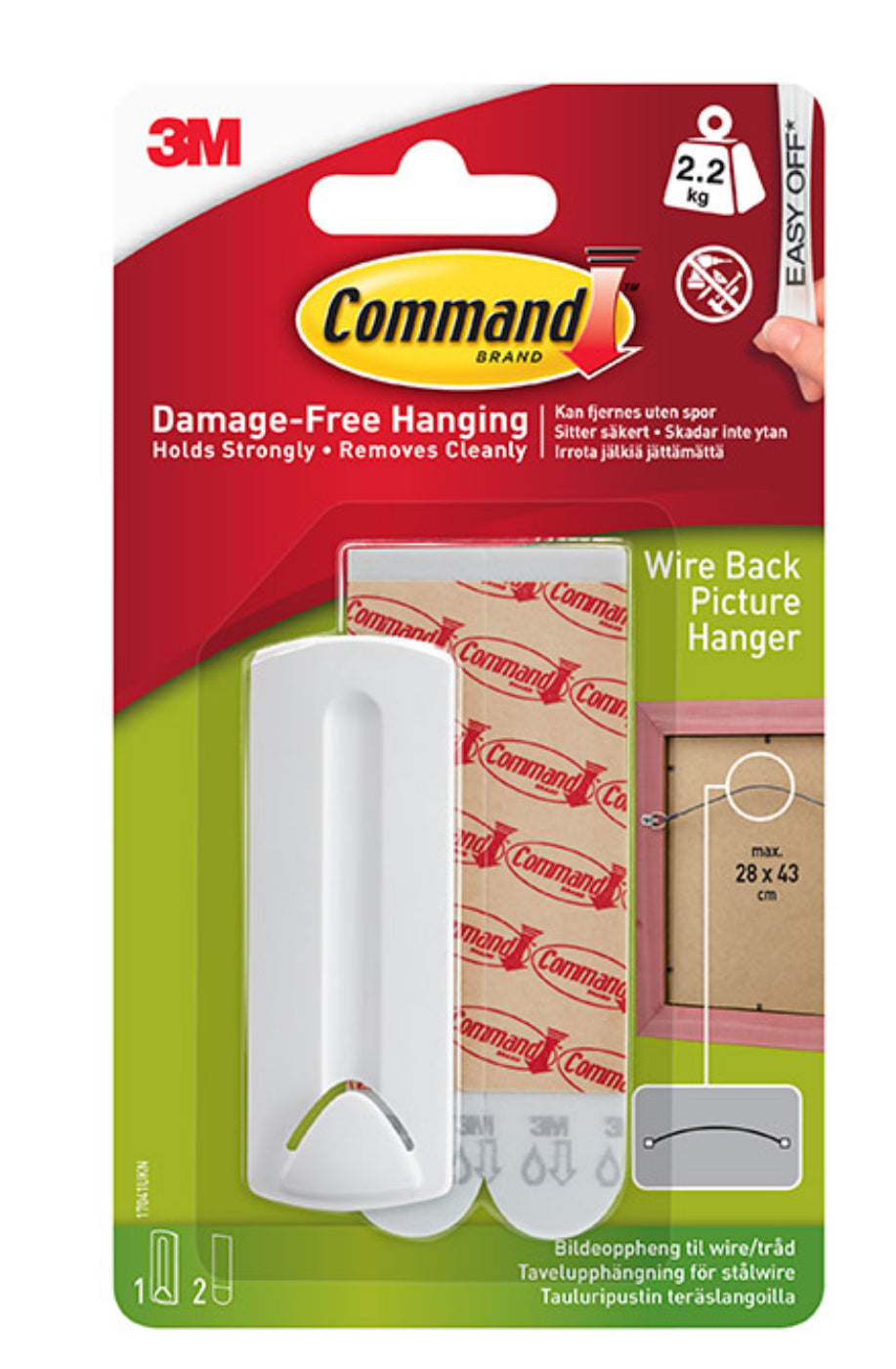 COMMAND WIRE BACK PICTURE HANGER 2.2KG