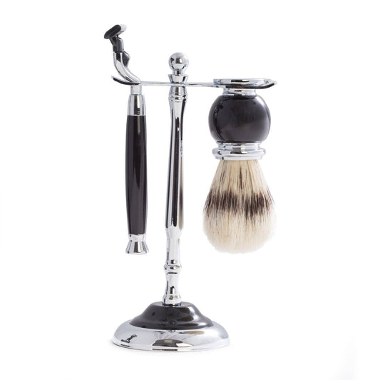 Black Enamel Finish Shaving Set