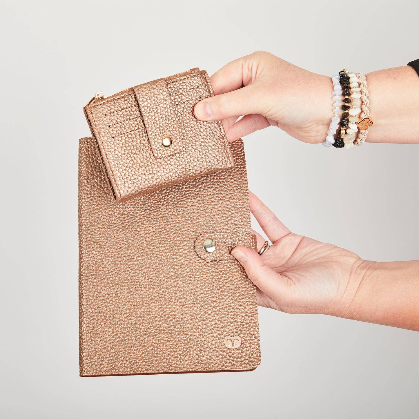 Pearl Duo Purse: Rose Gold