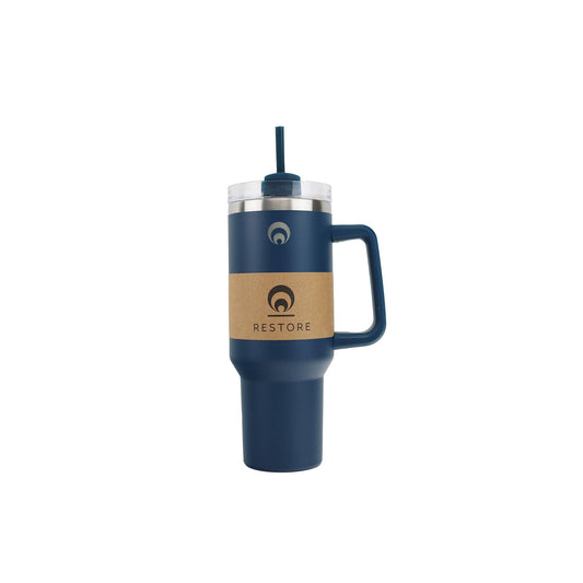 Restore Roomy Stainless Steel XL Hydration Mug 1L: Navy