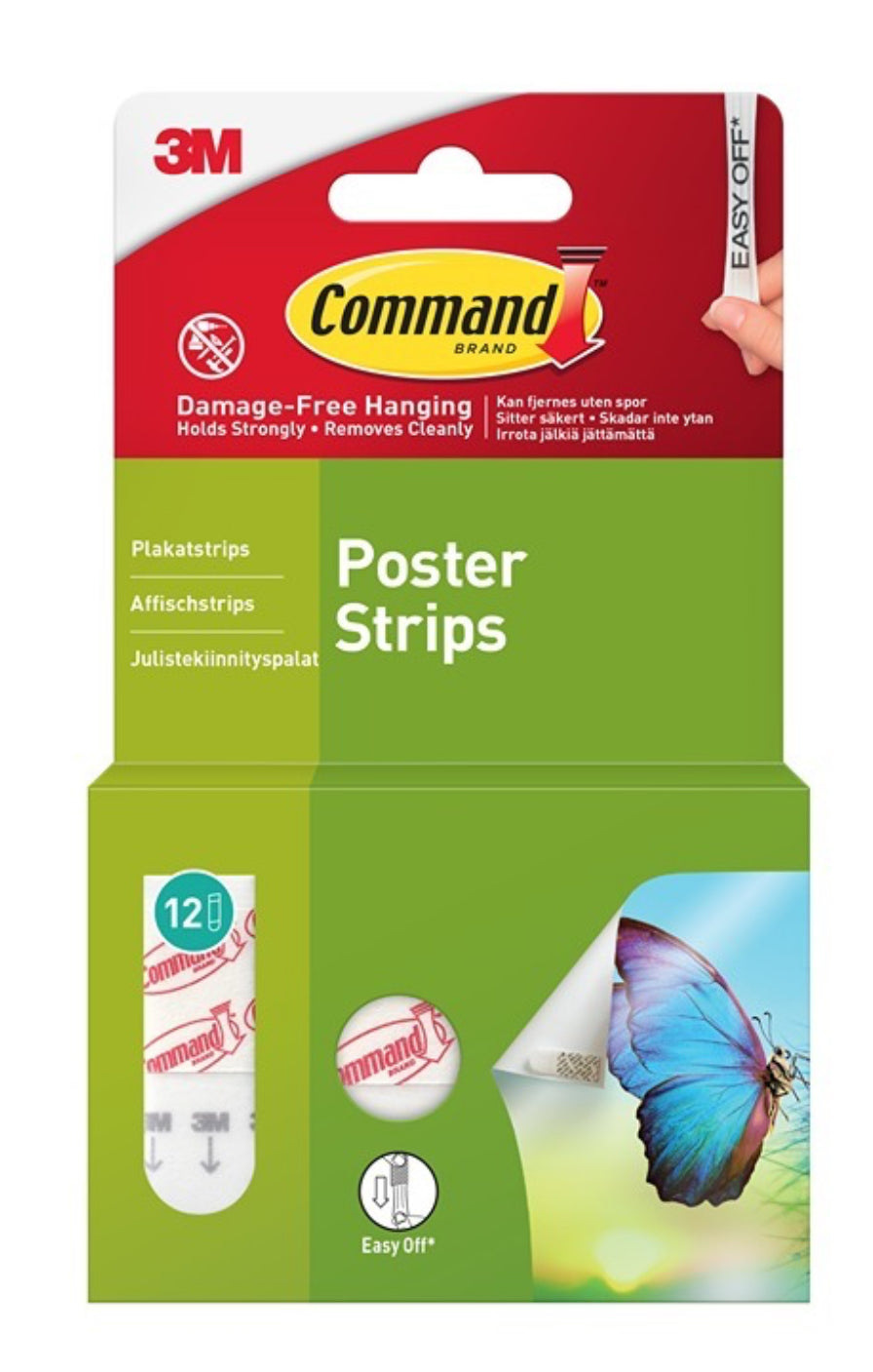 COMMAND POSTER STRIPS 12PK