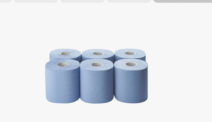 ESSENTIALS PAPER ROLL BLUE 2  ply pack of 6