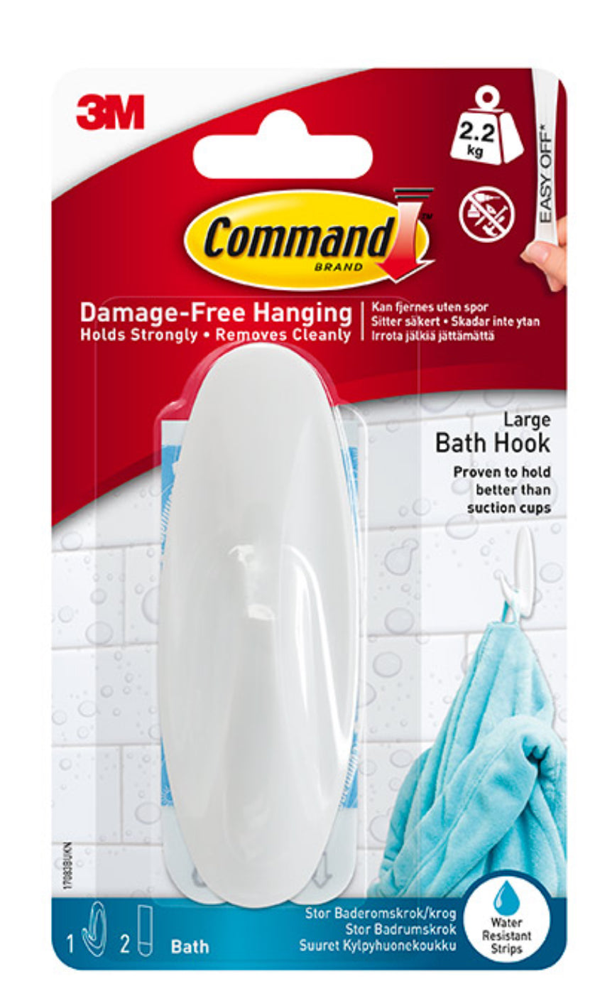 COMMAND BATH HOOK LARGE 2.2KG
