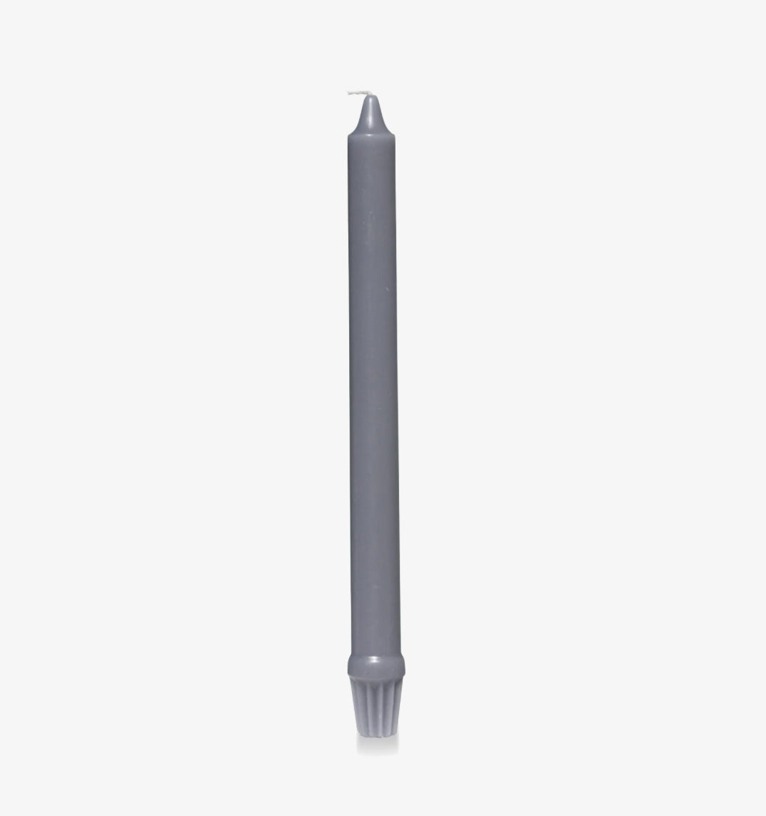 12″ Royal Fluted Candles, Grey – Pack of 12