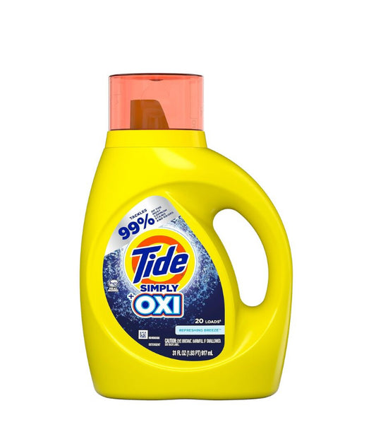 Tide HE Liquid Simply Odour Plus OXI Rescue Fresh Linen 20 Loads 31oz (917ml)