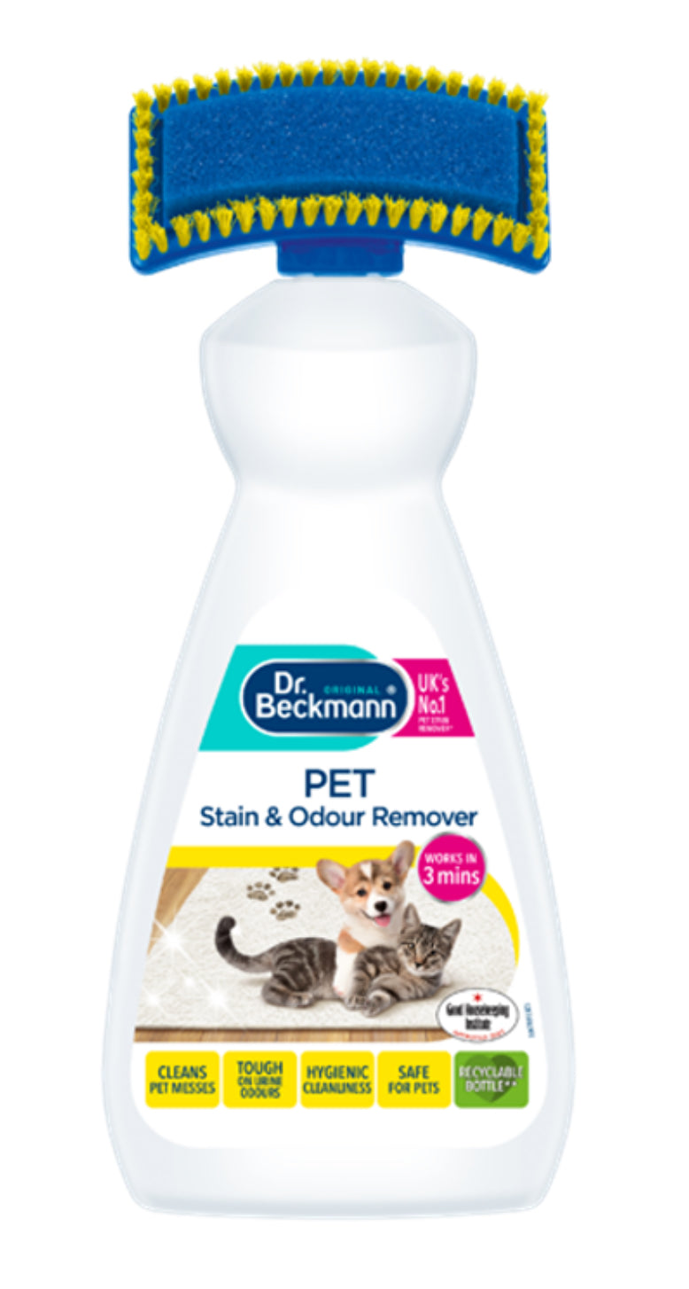 DR BECKMANN PET STAIN & ODOUR REMOVER WITH BRUSH 650ML