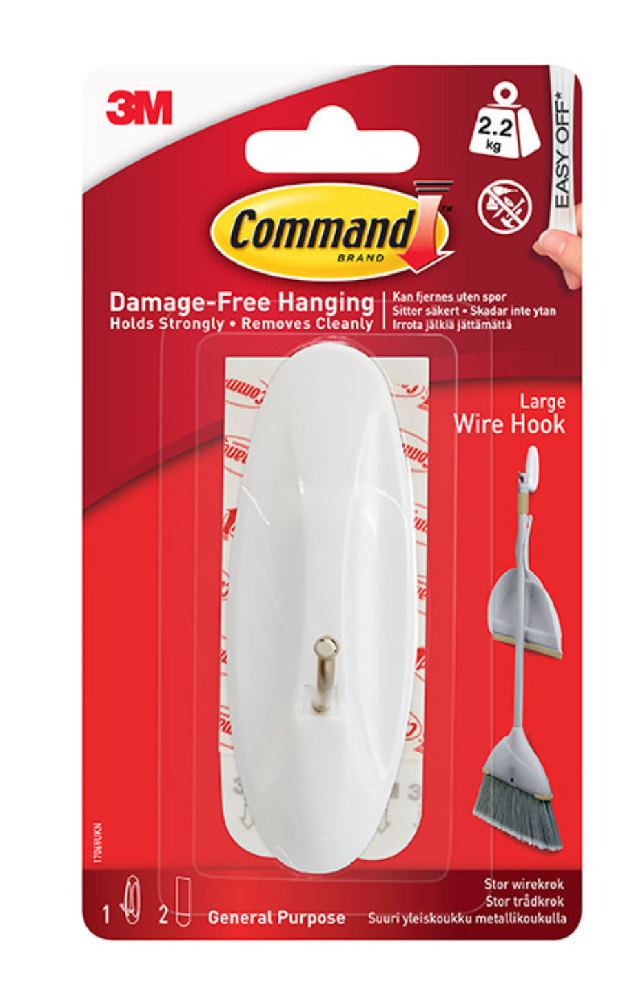 COMMAND LARGE WIRE HOOK 2.2KG