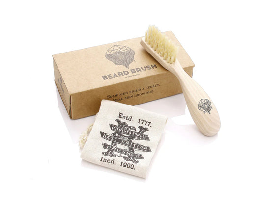 Wooden Right Handed Beard Brush