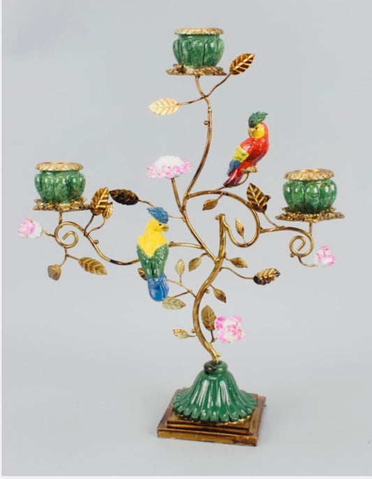 Multi Branch Parrot Candle Holder