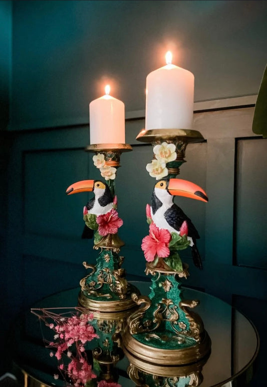Pair Of Toucan-Candle Holder