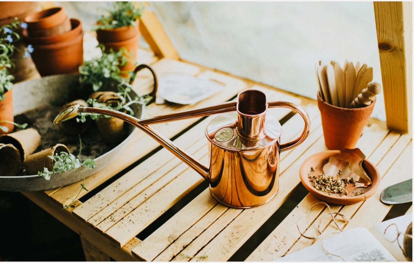 Haws watering can 2 pint copper
