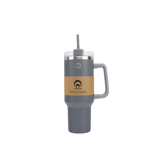 Restore Roomy Stainless Steel XL Hydration Mug 1L: Grey