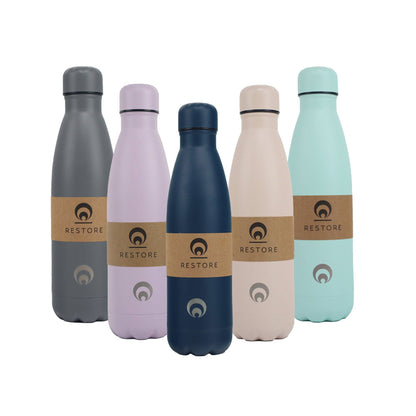 Restore Roam Stainless Steel Insulated Thermal Bottle 500ml: Navy